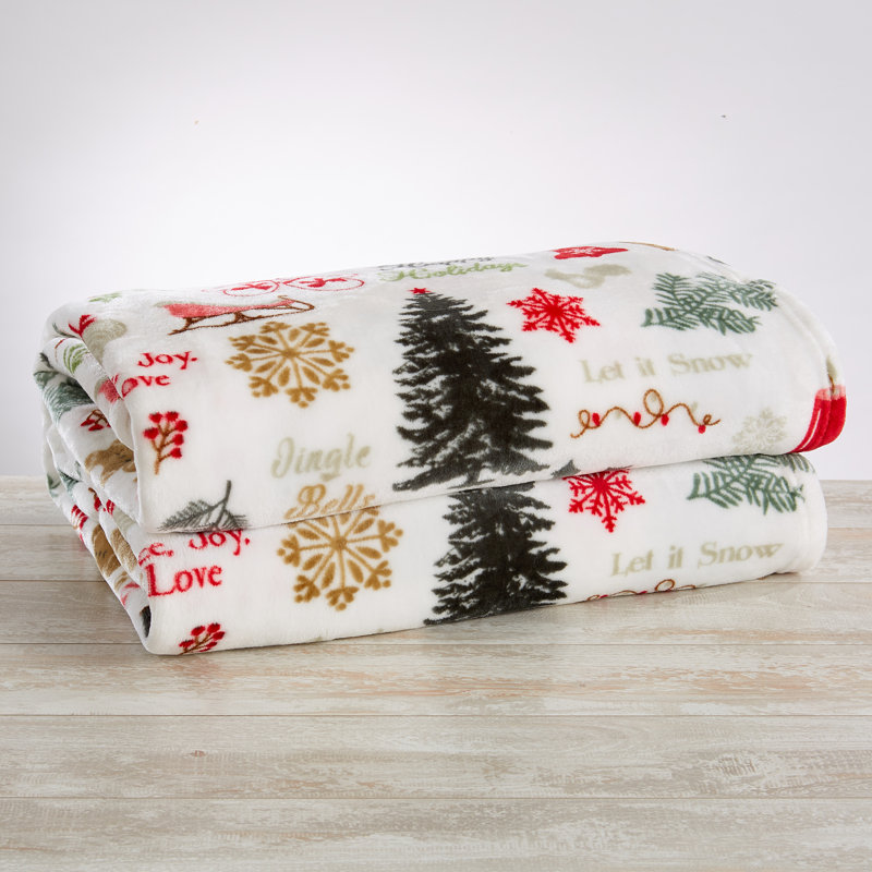 Couverture en molleton ultra douce pour les fêtes, Grand