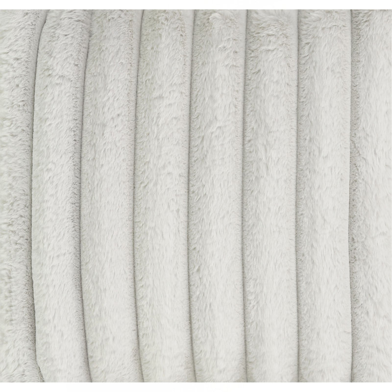 Méridienne 40 pouces en mousse viscoélastique Minky, Polyester blanc
