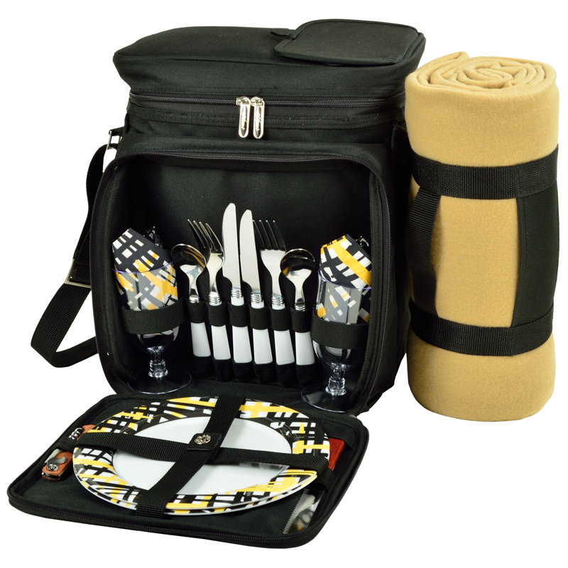 Equipped for 2 Cooler Picnic Tote Bag with Blanket