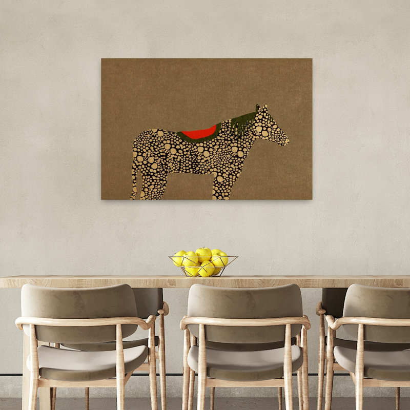 Impression d'art mural cheval fantaisiste moderne, 24" H x 36" W