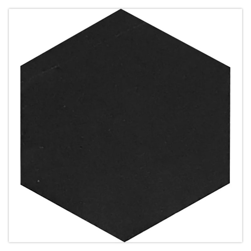 Carreau hexagonal noir de 10 pi x 10 pi Noir Luxe