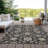 Machine Washable Indoor/Outdoor Segin ACN1149 Black Rug-109514211