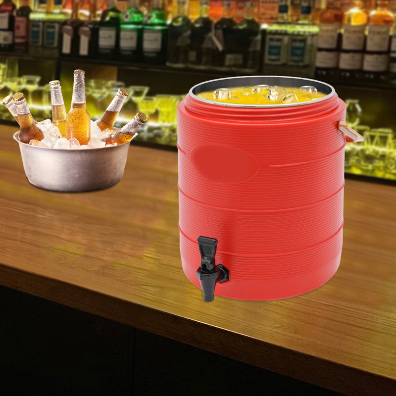 Distributeur de boissons chaudes et froides 6,6 gallons, Rouge