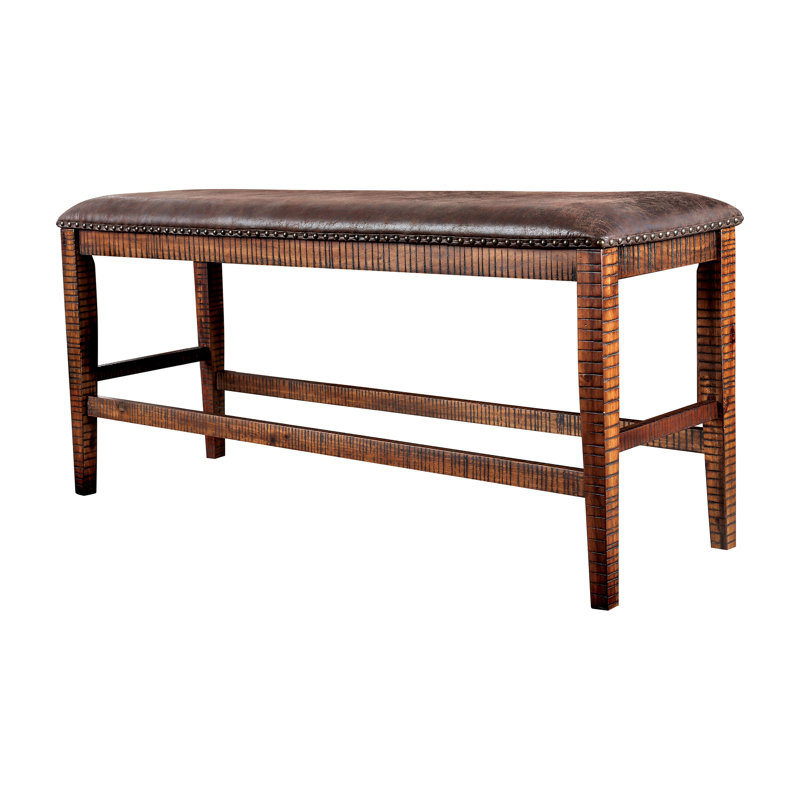 Riley Faux Leather Upholstered Bench