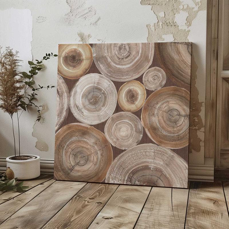 Impression d'échos en bois, H 12 po x l 12 po x P 1,25 po, Toile tendue, 1
