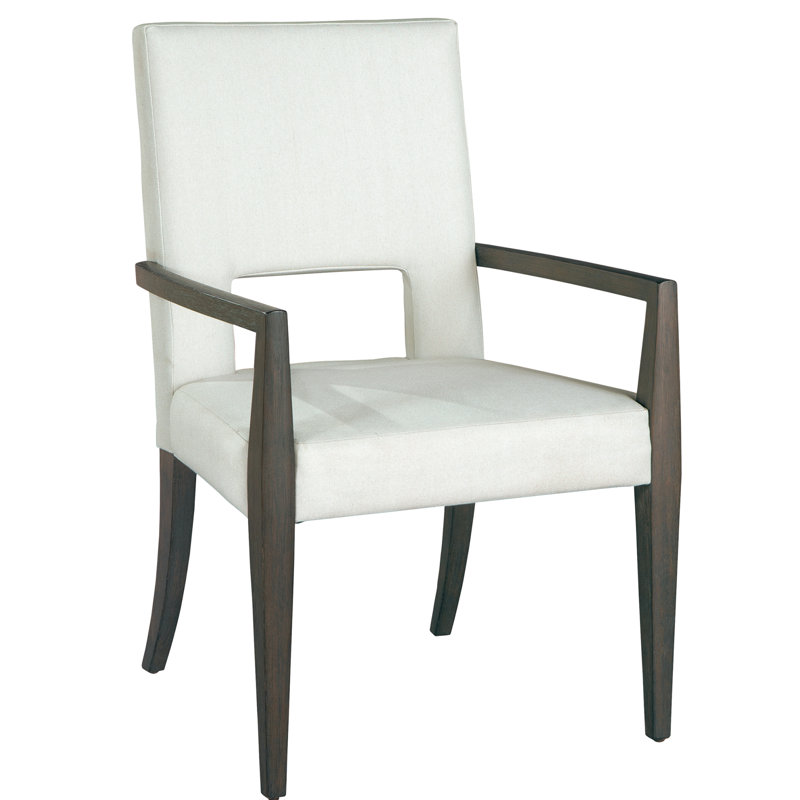 Edgewater 19.5'' H Linen Upholstered Oak Armchair