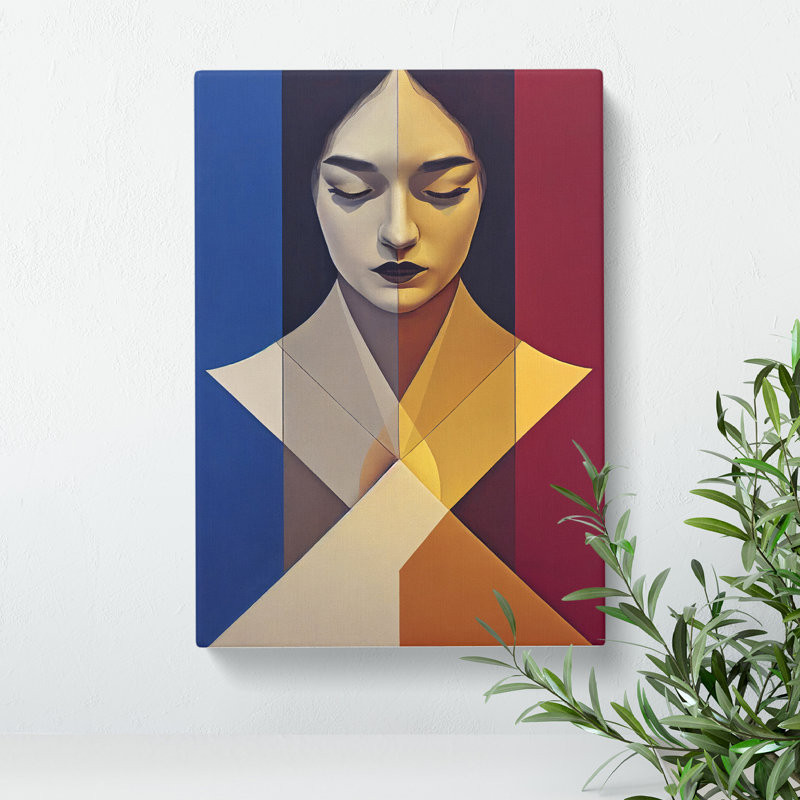 Angles Of A Woman Abstract - Wrapped Canvas Print, 50cm H x 35cm W x 3cm D, Wrapped Canvas