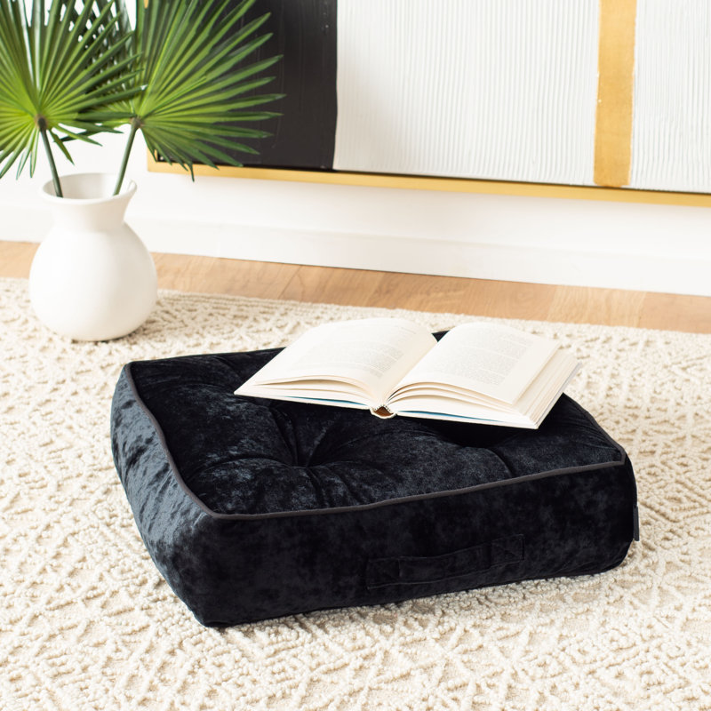 Primrose Floor Pillow, Black