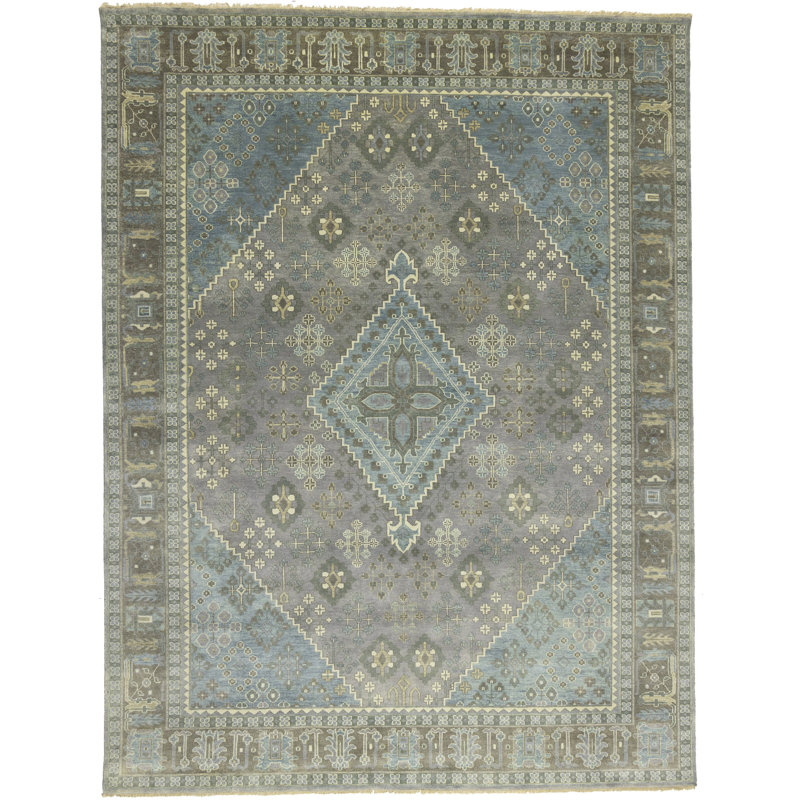 Tapis indo-Joshaghan Taupe 9 x 12