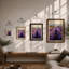 Lavender Fields at Dusk Rustic - Framed Print-1444147478-1444147487