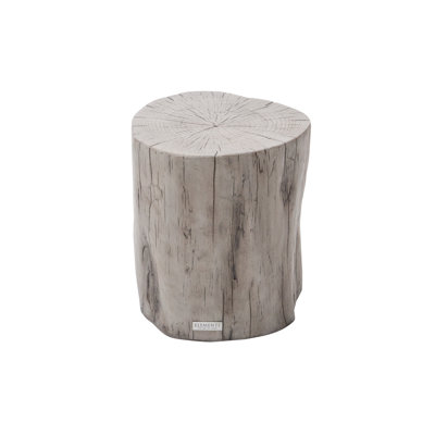 Elementi Home Daintree 19" Stump Concrete Side Table for Indoor and Outdoor Use by Elementi