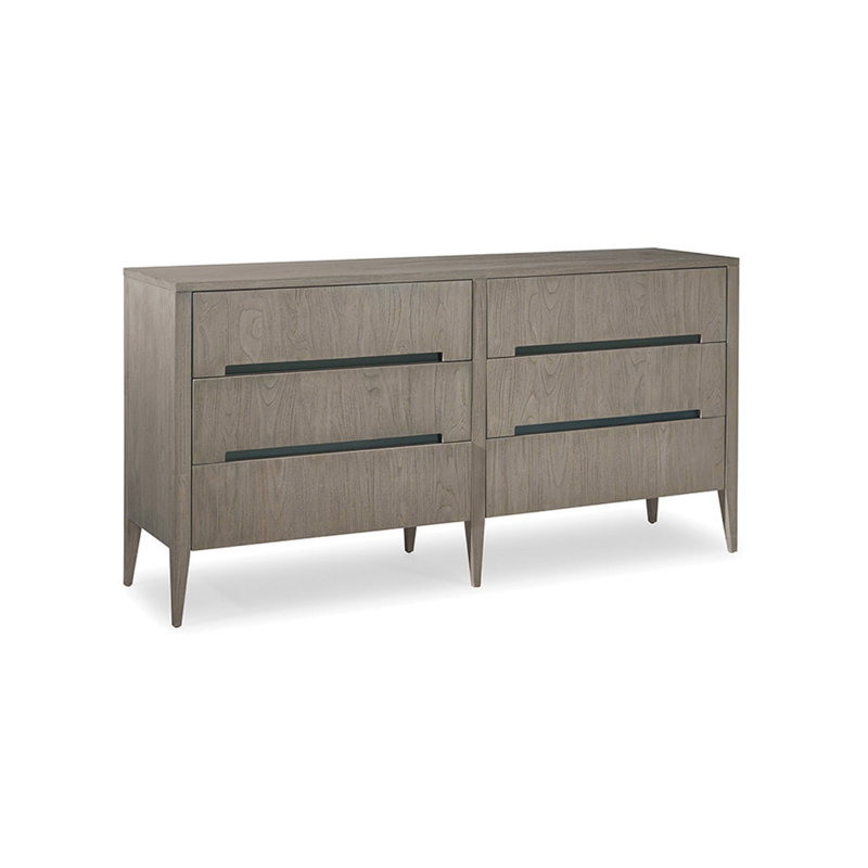 Palmer Modern & Contemporary Upholstered Standard 3 Piece Bedroom Set, Mink, Queen