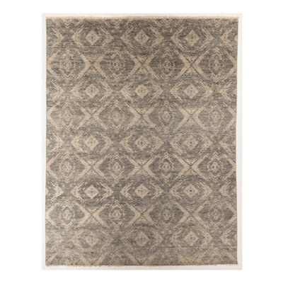 Hand Knotted Geometric Rug