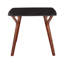 Table de salle à manger en bois de noyer et marbre texturé noir-133453320