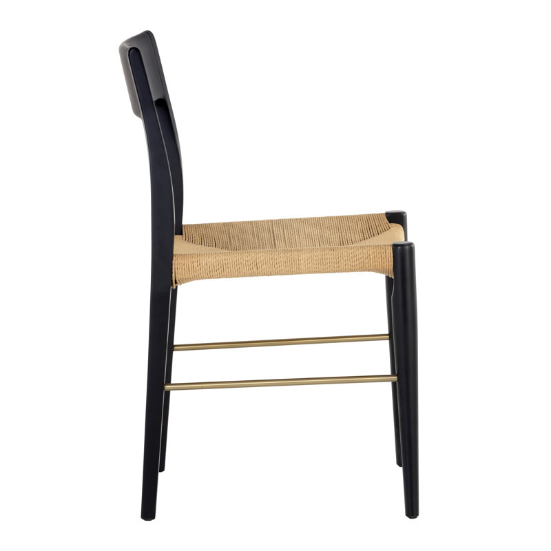 Upland Solid Wood Dining Chair, Black