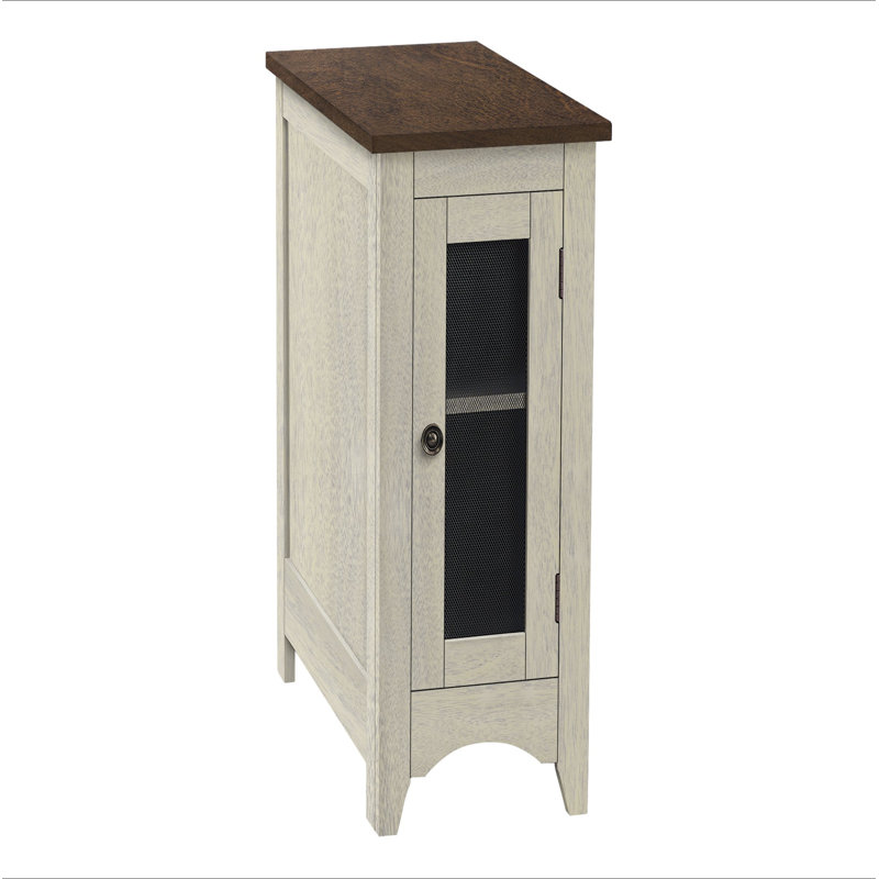 Table d'appoint, table de bout, table d'appoint, table de chevet étroite, chambre à coucher, Blanc