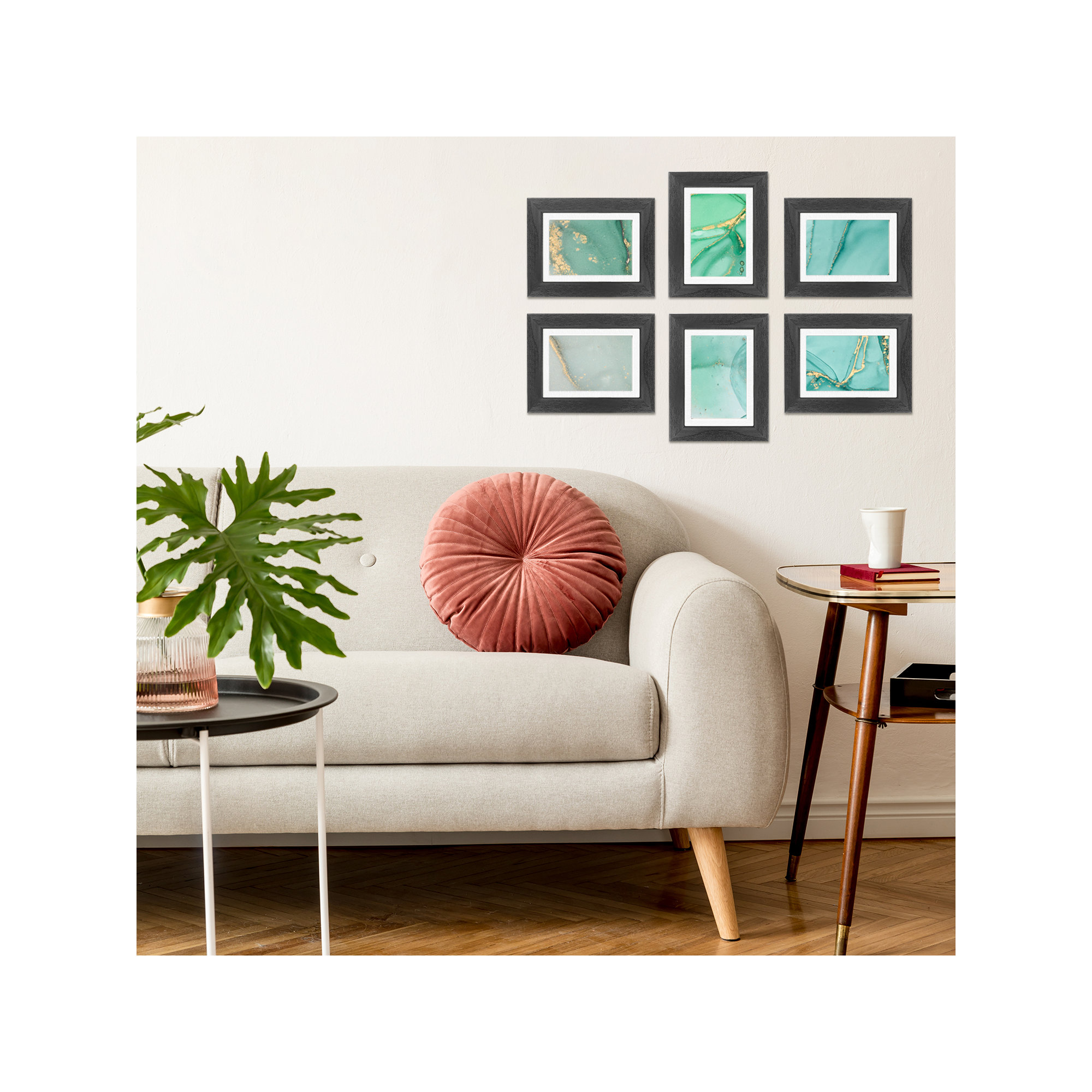 Arkhurst Wood Picture Frame with Mat, White, 4" x 6", 8" x 10"