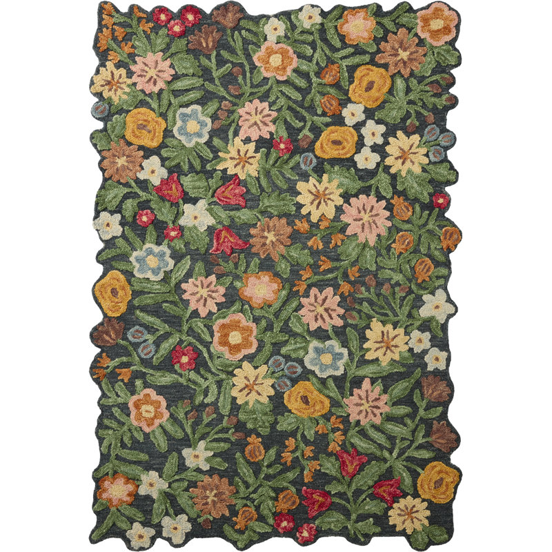 Rifle Paper Company x Loloi Edith Navy / Multi  Area Rug, Rectangle 8'6" x 11'6",  Navy/Multicolor 