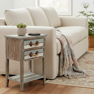 Swiftsure Solid Wood 2 - Drawer End Table