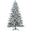 Arbre de Noël artificiel enneigé 6 pi avec 994 pointes, support en métal pliable, assemblage facile, arbre de Noël articulé pour la maison, le bureau, les Fêtes-1666760045