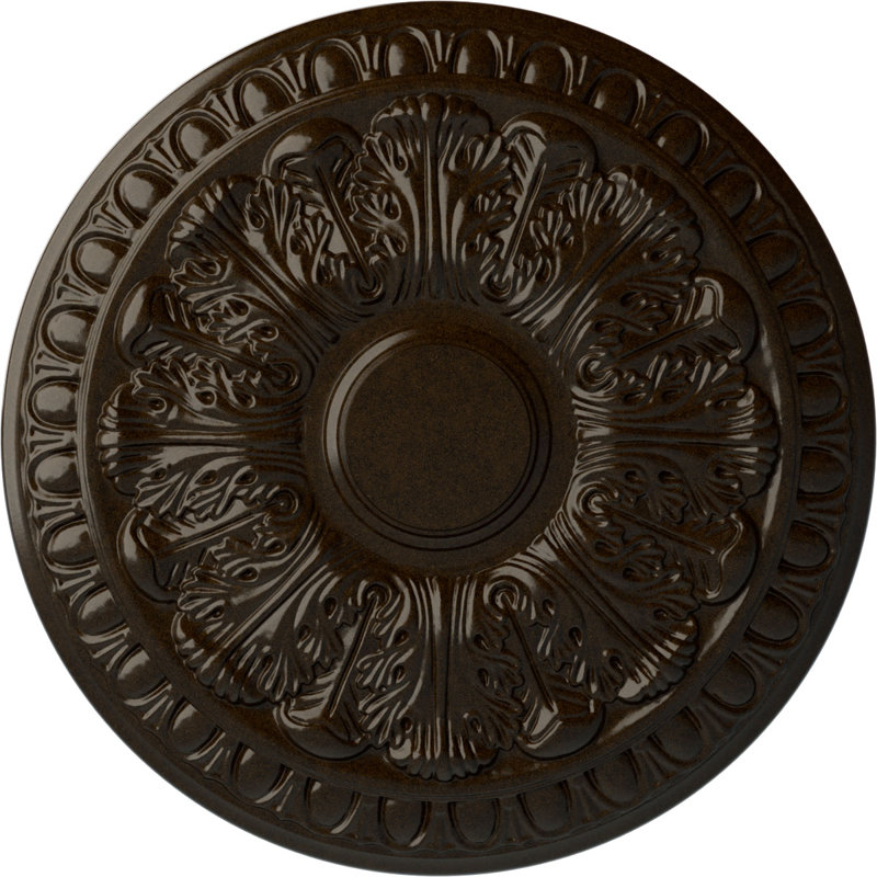 Médaillon de plafond H 15,75 po x l 15,75 po x P 1,5 po Colton, Bronze