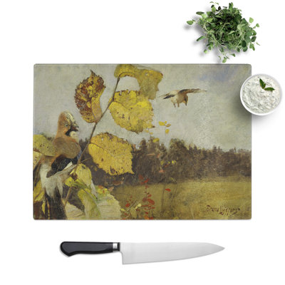 Jay Birds by Bruno Liljefors Chopping Board