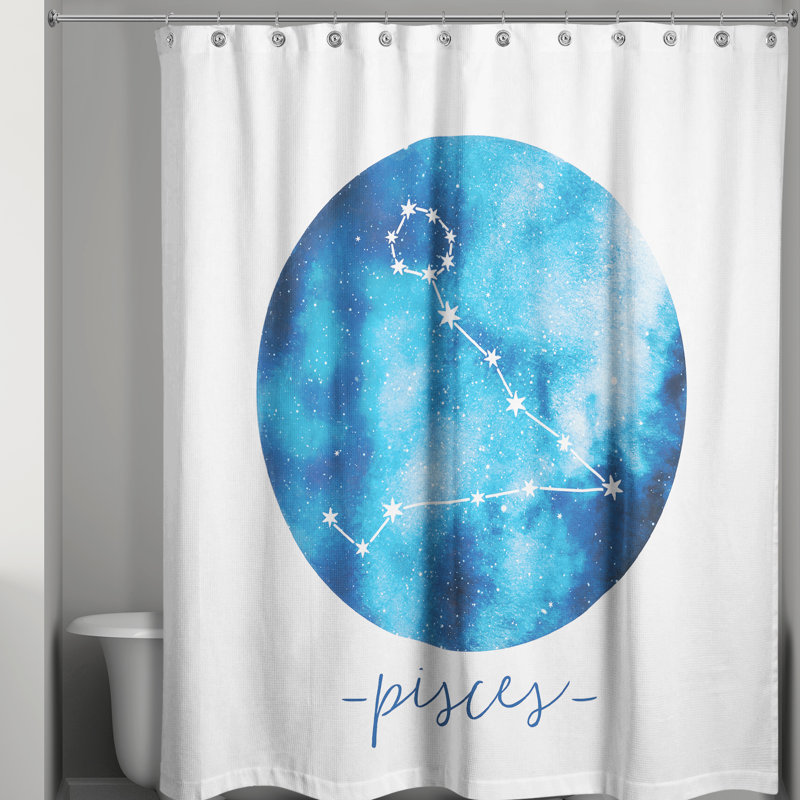 Dulin Pisces Zodiac Constellation Shower Curtain