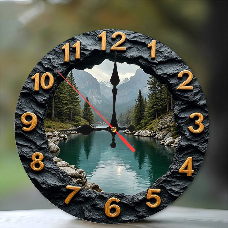 Horloge murale Mountain Lake