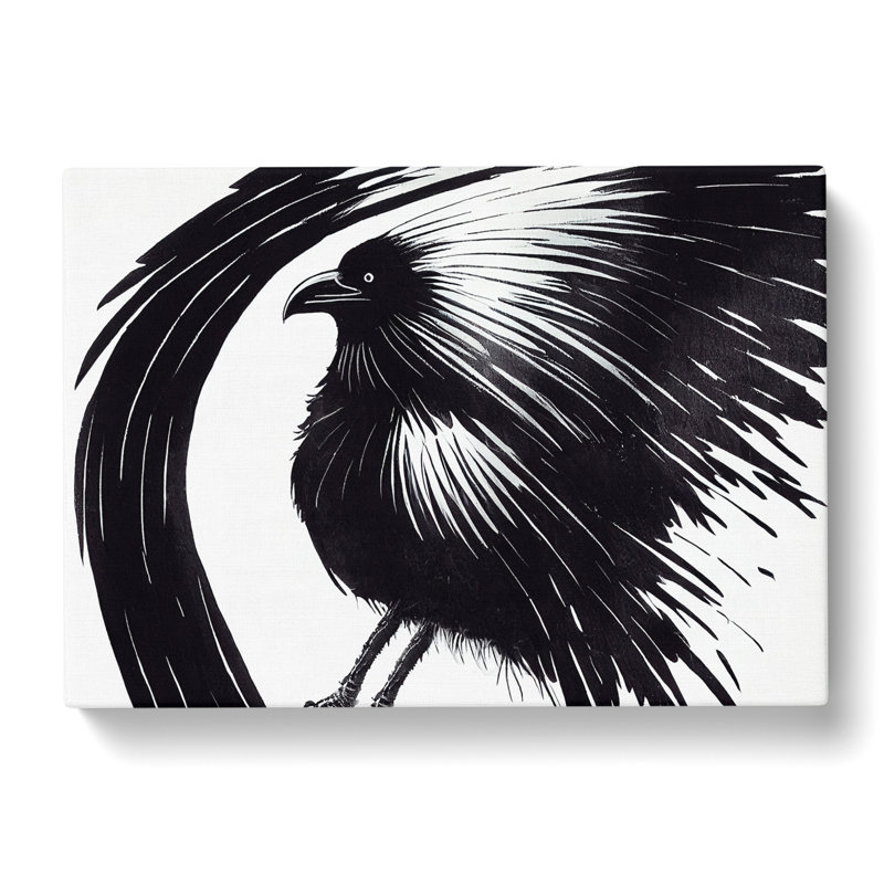 Unique Raven Bird Abstract - Wrapped Canvas, 50cm H x 76cm W x 3cm D