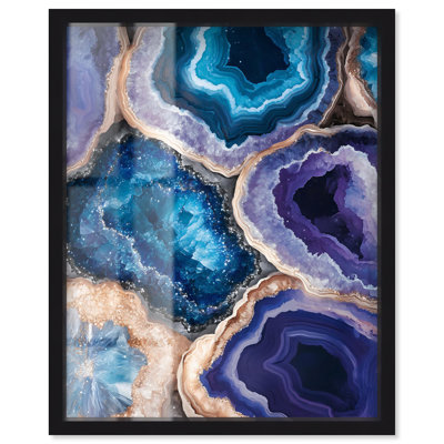 Décoration murale «Beryl Brood I Shadowbox Print Geodes» par Art Remedy