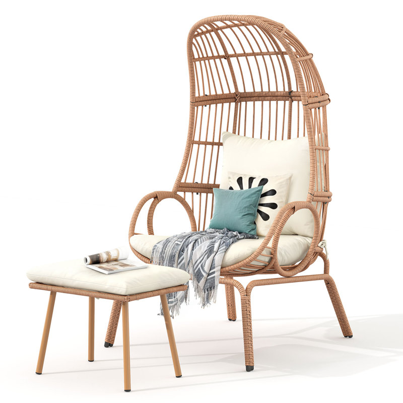 Chaise de patio avec repose-pieds Bay Isle Home ™