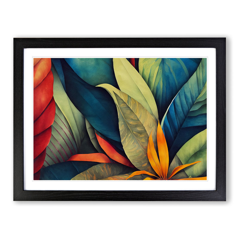 Jungle Flowers Vol.3 - Framed Print, Black, 34cm H x 46cm W x 2cm D