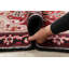 Tapis traditionnel rouge à motif géométrique 3x5