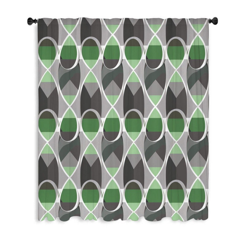Dhanpat Sheer Curtain Single Panel, 53" W x 87" L