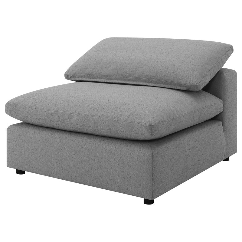 Fauteuil rembourré Marler Boucle - gris, Polyester gris