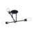 4 Light Black Large Semi-Flush With Brushed Nickel Accents