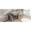 Lit mezzanine simple avec escalier de rangement et fenêtre-107287788