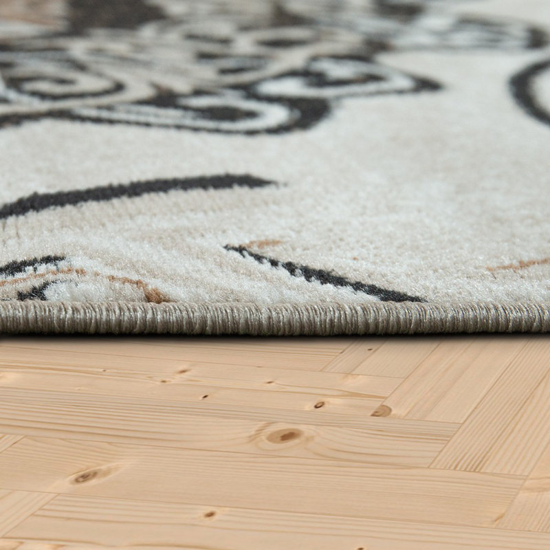 Camborne Damask Flatweave Area Rug, Rectangle 120cm x 170cm