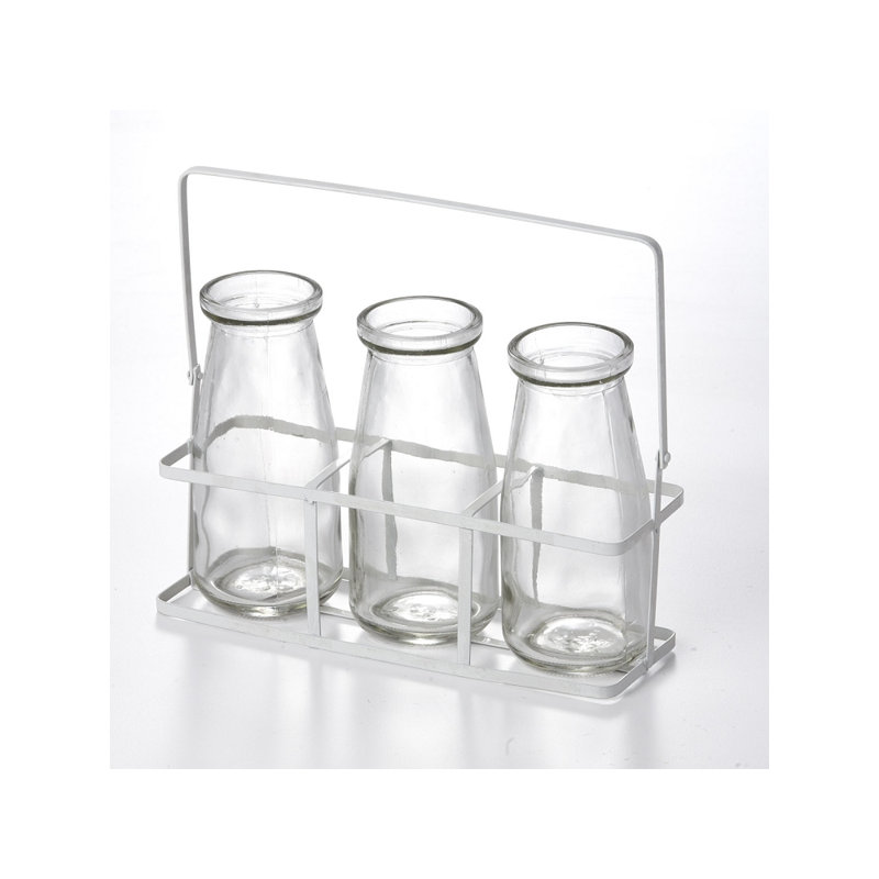 Pots de support en verre Clemmer, Blanc