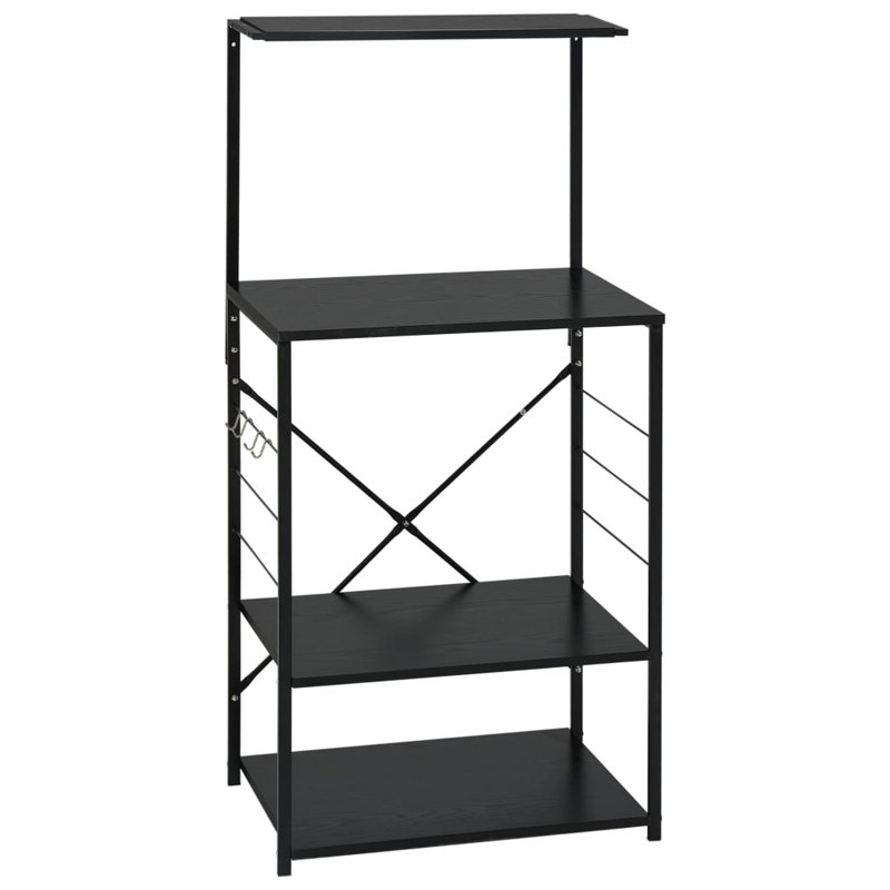 Charnley 60cm W Metal Shelving Unit, Black