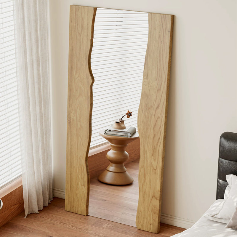 Miroirs rectangulaires en bois massif, 78,74 po x 31,5 po, Brun orangé