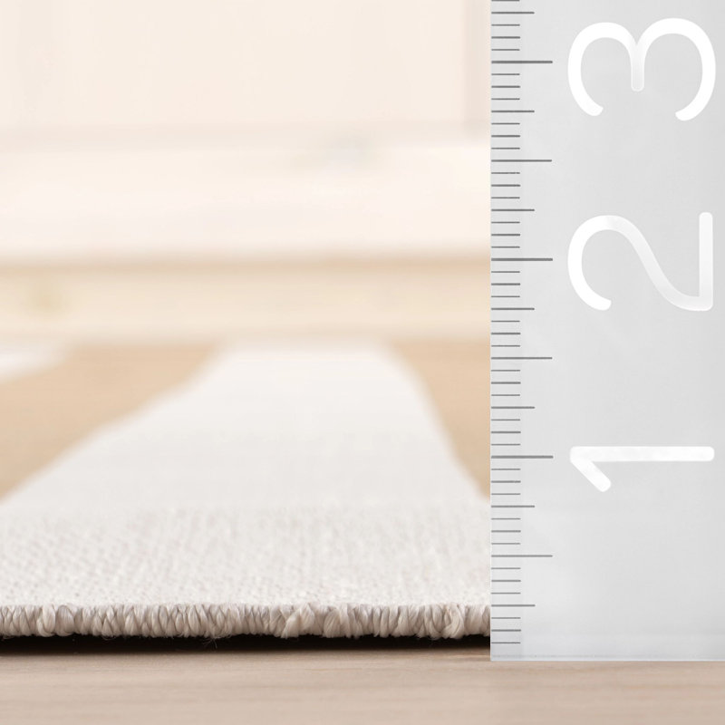 Banks Stripe Khaki Handwoven Indoor/Outdoor Rug, Rectangle 2' x 3'