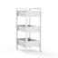 Bureau de réception de 46,5 pouces avec armoire de rangement, réception, comptoir de caisse - un bureau de réception moderne adapté aux halls d'entrée, aux bureaux et aux salons de beauté, naturel et blanc-119324287