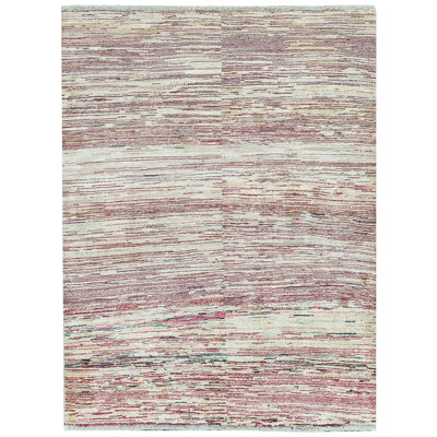 Hand-Knotted High-Quality Beige Area Rug