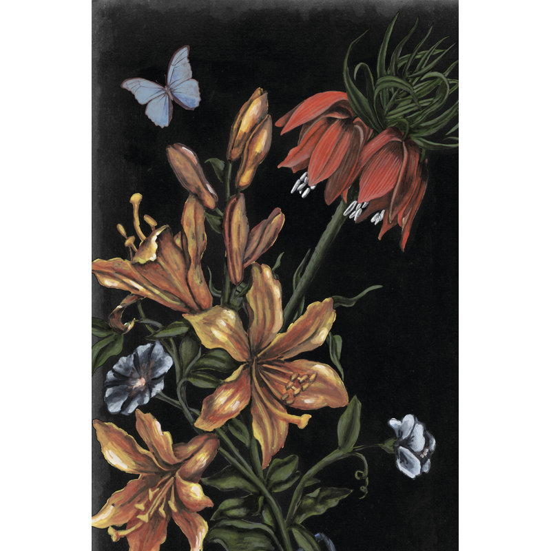 Dark Floral II by Naomi McCavitt - Wrapped Canvas Print, 46cm H x 30cm W x 3.8cm D