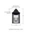 Lanterne murale d'extérieur à 3 ampoules Claycomo H 23 po-32971005
