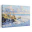Grassy Sand Dunes Beach Contemporary Peaceful Serene Coastal Wall Art Print 1 Piece Wrapped Canvas Wall Art-1477924535