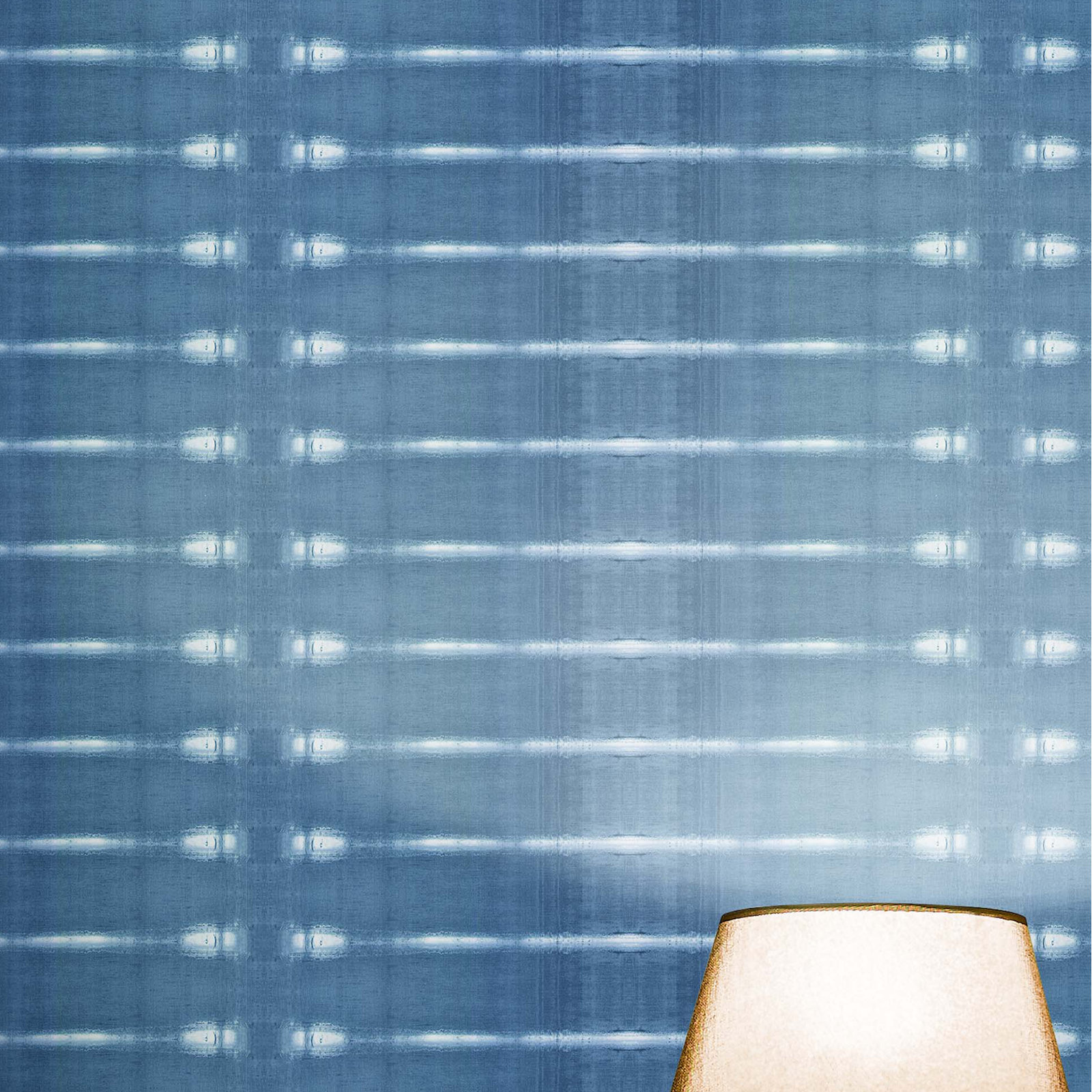 Unpasted Abstract Wallpaper, Indigo