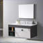 Plateau de meuble-lavabo en pierre frittée or de Carrare avec lavabo en céramique l 43 po x P 22 po Dosseret | Pierre frittée | Blanc