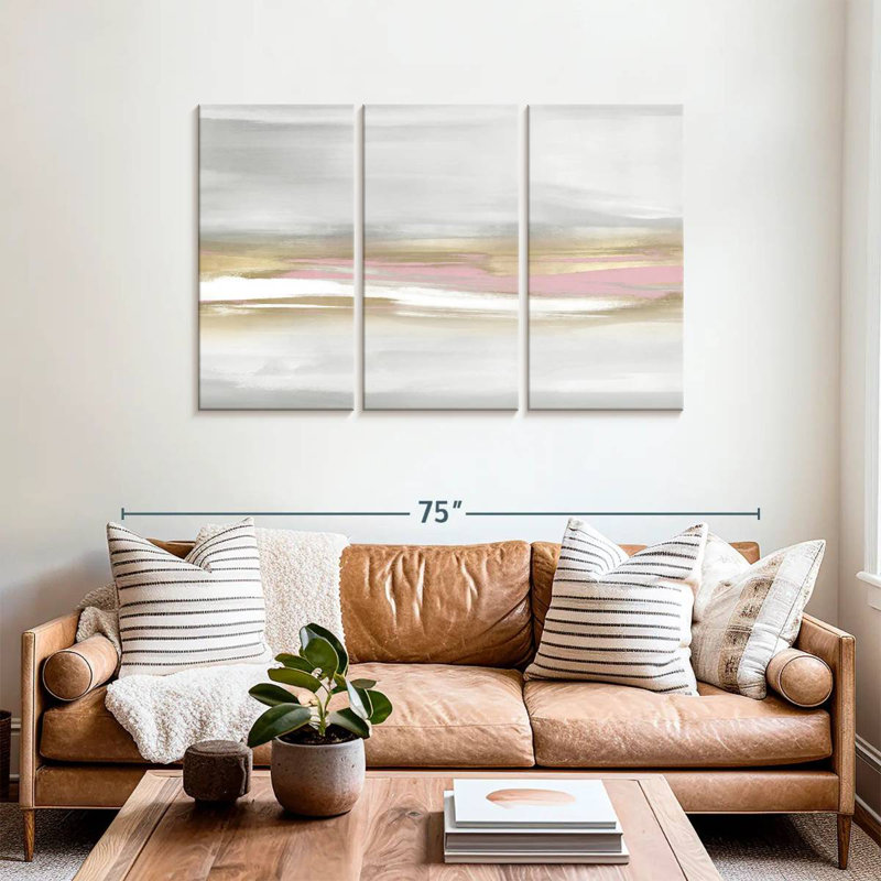 Avery Highlight Pink Blush I, 36" H x 57" W